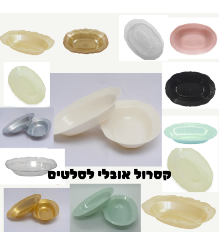 קסרול אובלי לסלטים וינטג במגוון צבעים 6 יחידות