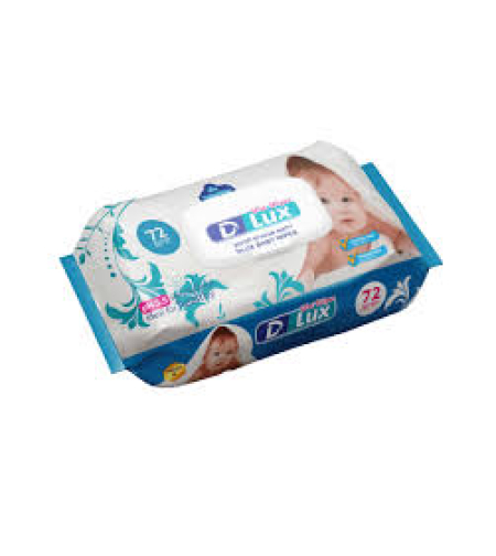 72 מגבונים לחים עדינים ורכים היפואלרגניים ללא אלכוהול בבישום עדין