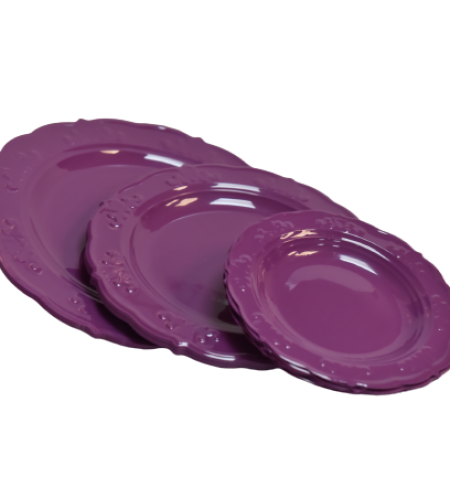 צלחת קטנה נאפולי סגול 12 יחידות קוטר 6