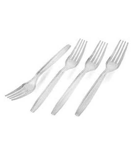 מזלג קשיח שקוף ארוז 50 י