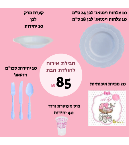 חבילת אירוח להולדת הבת