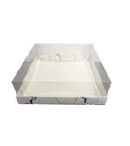 קופסת קרטון שיש 36/36/12 ס”מ מכסה PVC (מכסה נפרד)
