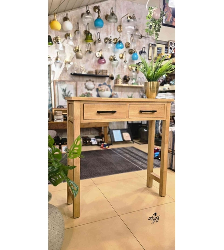 קונסולה צרה עץ טבעי