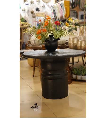 שולחן שחור עץ מלא