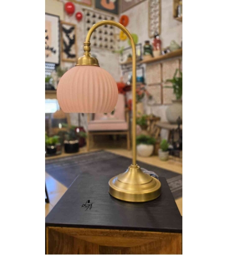 מנורת גולי זכוכית ורדית