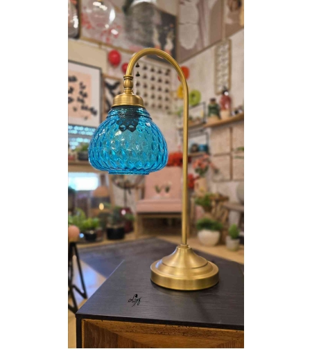 מנורת גולי זכוכית בועות טורקיז