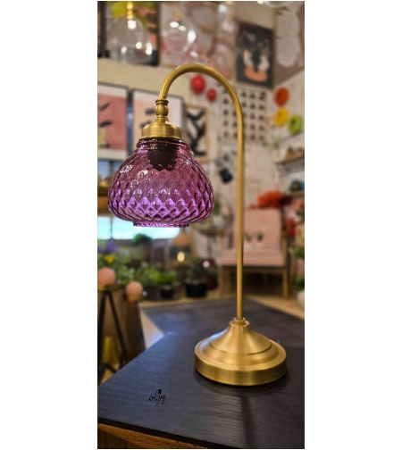 מנורת גולי זכוכית בועות בורדו