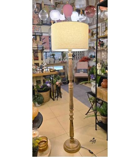 מנורת רגל עץ וינטג'