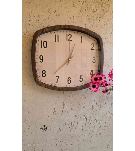שעון  דמוי עץ -רוחבי
