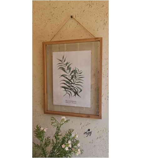 תמונת זכוכית עלים דגם 3