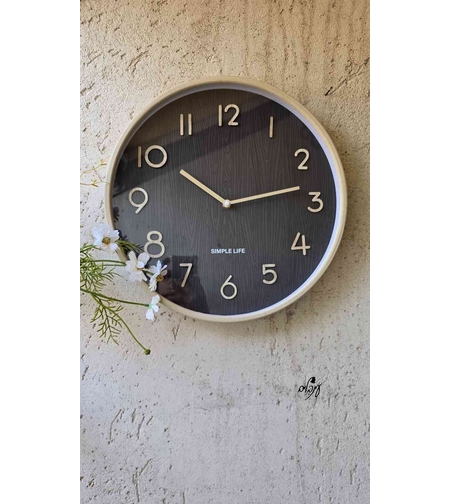 שעון מסגרת דמוי עץ