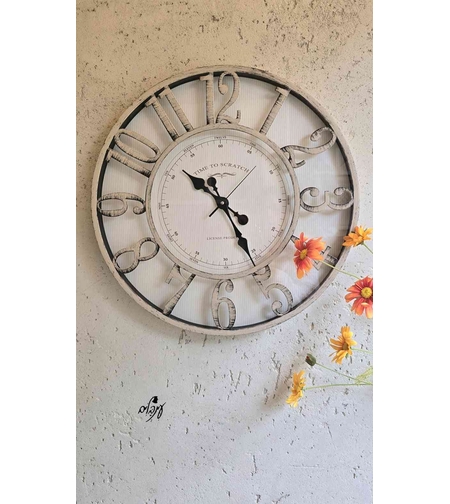 שעון ספרות שמנת  בסגנון וינטג'