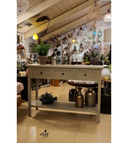 קונסולת כניסה עם מדף תחתון בגוון מרווה