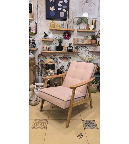 כורסא מעוצבת בגווח  ורוד