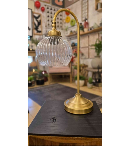 מנורת גולי זכוכית כדור פסים שקוף