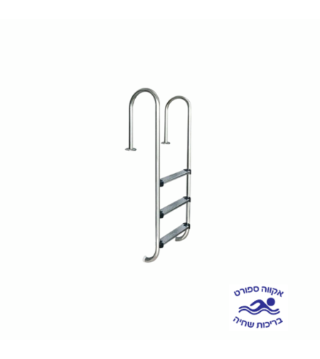 סולם נירוסטה (316) - 3 שלבים - דגם U מוסטנג