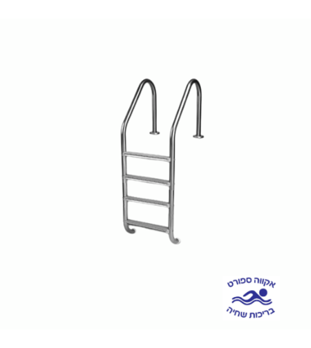 סולם נירוסטה 4 שלבים עמיד בכלור מוסטנג