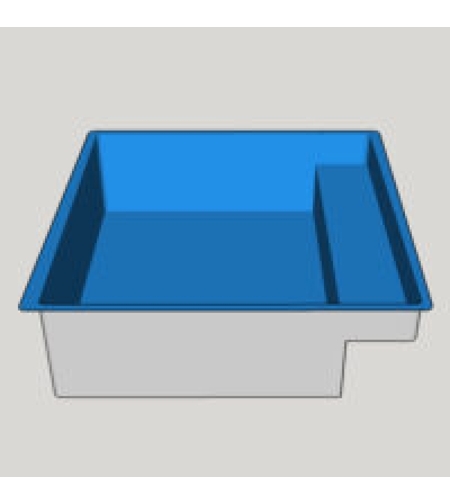 בריכת שחיה מפיברגלס 5.5 * 2.5 * 1.20- תמונה להמחשה בלבד!