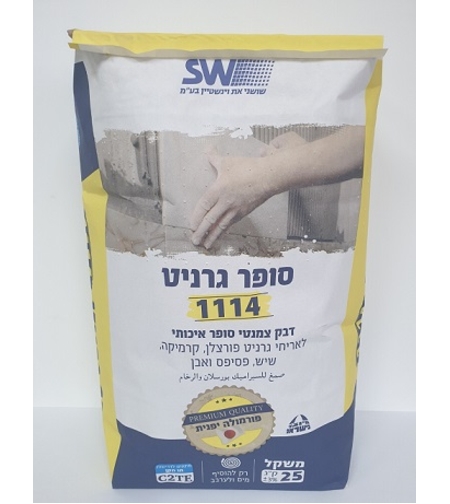 דבק קרמיקה סופר גרניט 1114 25 ק''ג SWI פנים\חוץ SWI/אירלנד