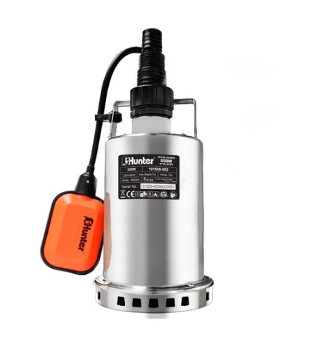 משאבה טבולה למים נקיים גוף נירוסטה HUNTER 550W
