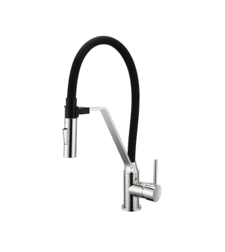 ברז למטבח פיה נשלפת סיליקון שחור מגנטי Kitchen 7109 יועם