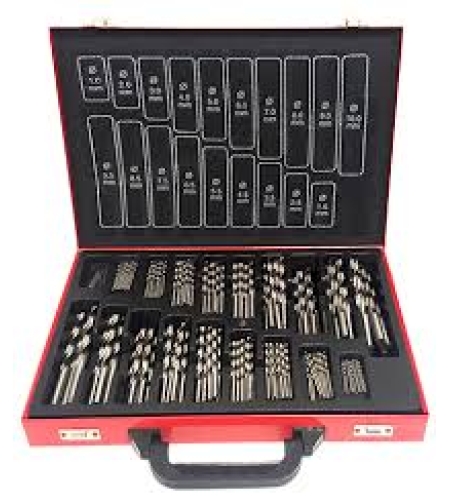 קופסאות מקדחים HSS לבן 170 יח 1-10 ממ KUGEL