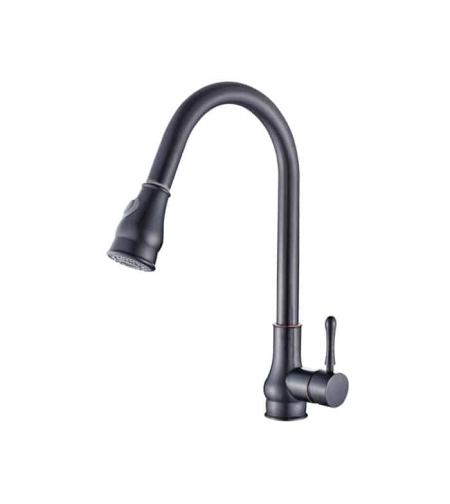 ברז נשלף נמוך כפרי למטבח BLACK BRONZE 7479 יועם