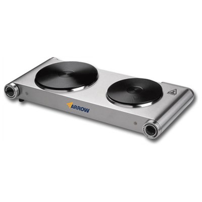 כירה חשמלית כפולה נירוסטה 1000W+1500W - ARROW