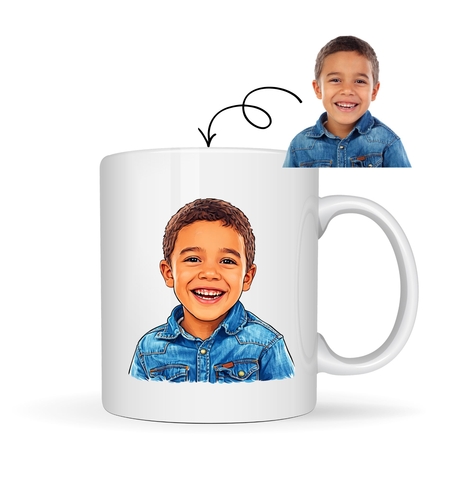 ספל קרמיקה עם קריקטורה