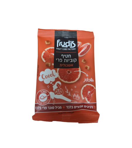 חטיף קוביות פרי אשכולית אדומה
