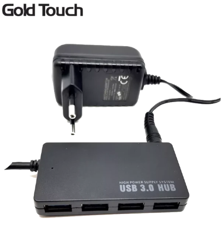 מפצל USB 3.0 אקטיבי דק במיוחד 4 יציאות