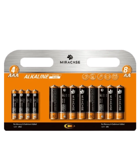 MIRACASE ALKALINE 12 BATTERIES