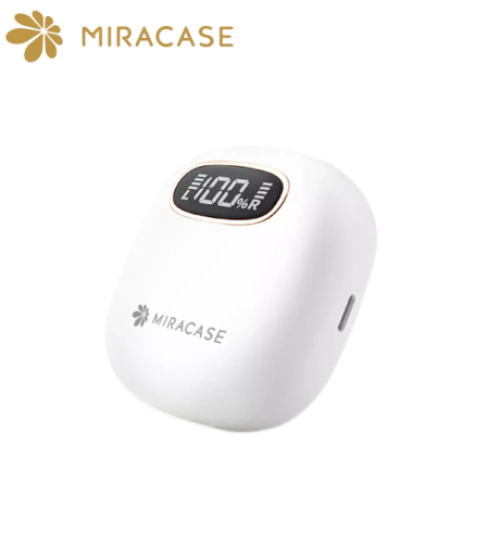 אוזניות אלחוטיות נטענות מבית MIRACASE דגם TRUE WIRELESS EARBUDS MTWS120 בצבע לבן