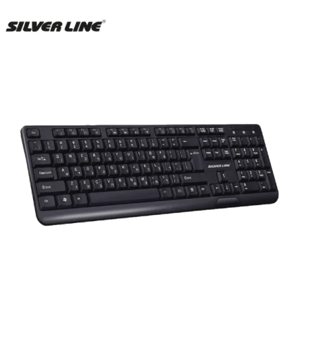 מקלדת חוטית ערבית KB-889HEA Silver Line