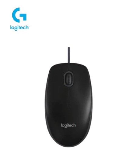 עכבר חוטי Logitech Optical USB B100