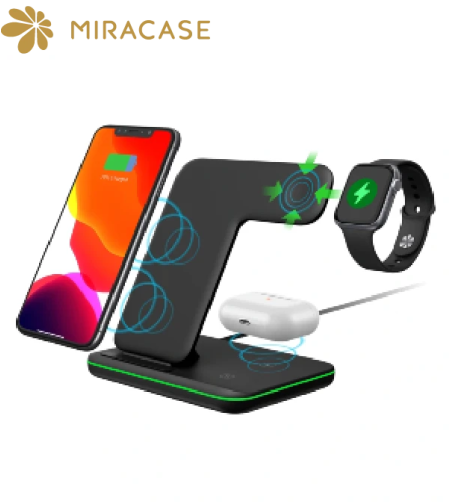 MIRACASE MQIW505 Wireless Fast Charger 3-in-1 – 15W,