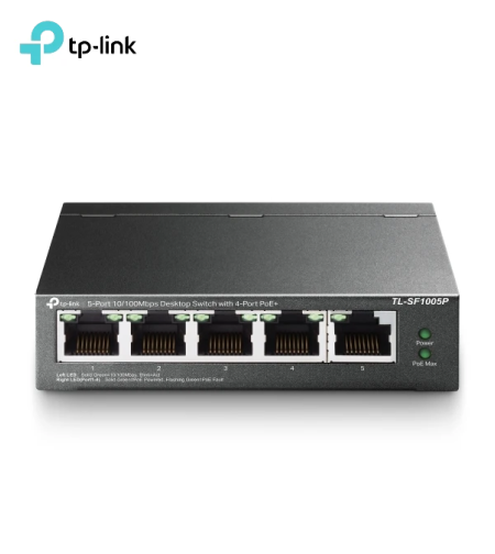 מתג TP-Link TL-SF1005P 4POE 58W 10/100 SWITCH