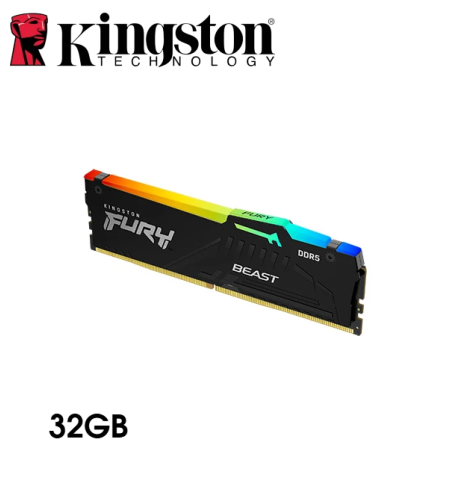 זיכרון למחשב Kingston FURY™ Beast 32GB DDR5 RGB Memory
