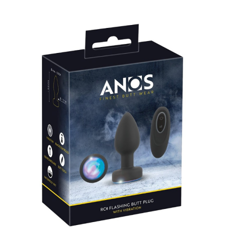 פלאג אנאלי רוטט עם תאורת לד  ANOS RC