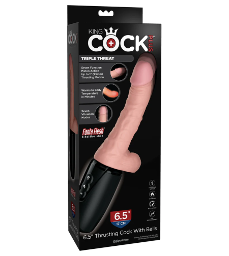 דילדו\זין יוקרתי רוטט,דוחף,מתחמם ונטען KING COCK