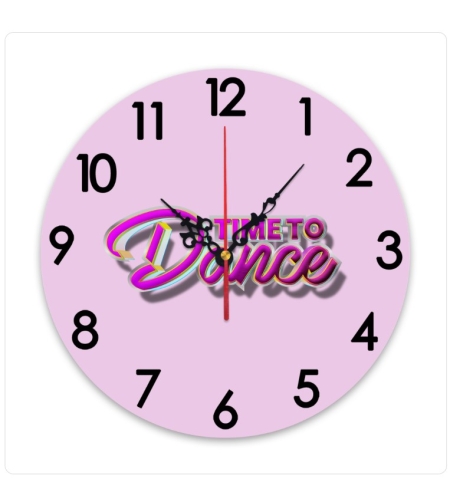 LOVELA Wall clock | Time to dance Pink design