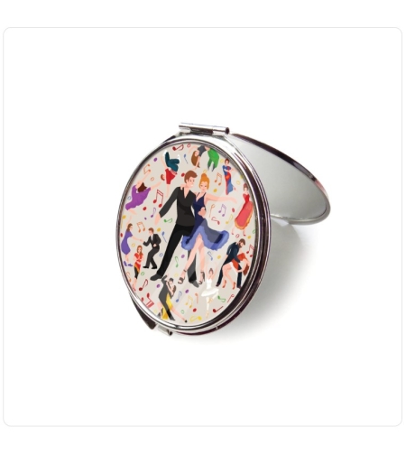 LOVELA Beauty Pocket Mirror |  Dance Circle design