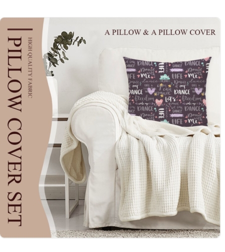 LOVELA Pillow cover & filler |Dance Life design