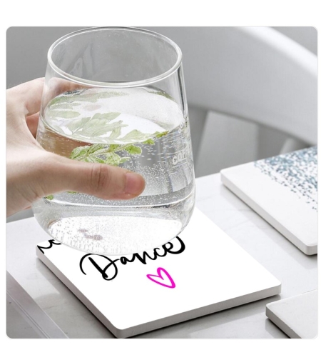 LOVELA Square ceramic  Coasters | Dance Quotes design