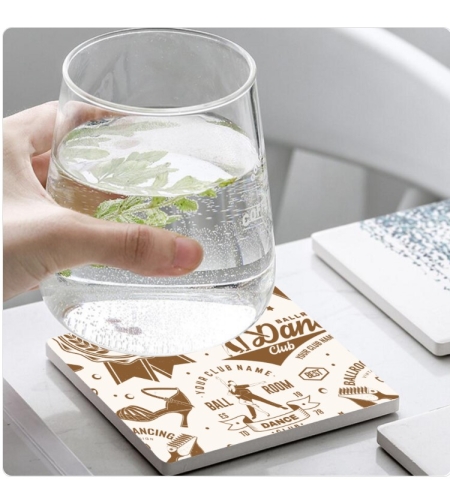 LOVELA Square ceramic Coasters | Ballroom dance club design