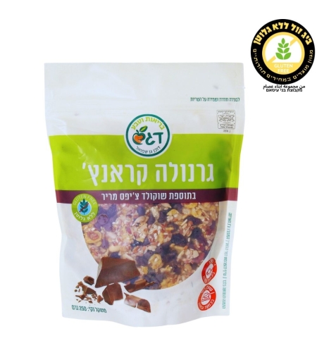 גרנולה קראנץ' בתוספת שוקולד צ'יפס מריר דגש