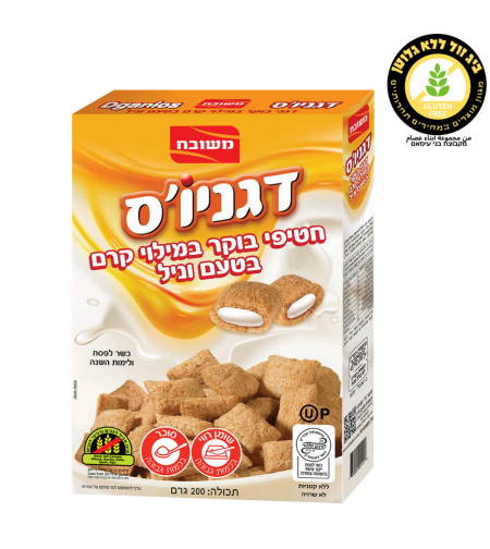 דג'ניוס חטיפי בוקר במילוי קרם בטעם וניל ללא גלוטן