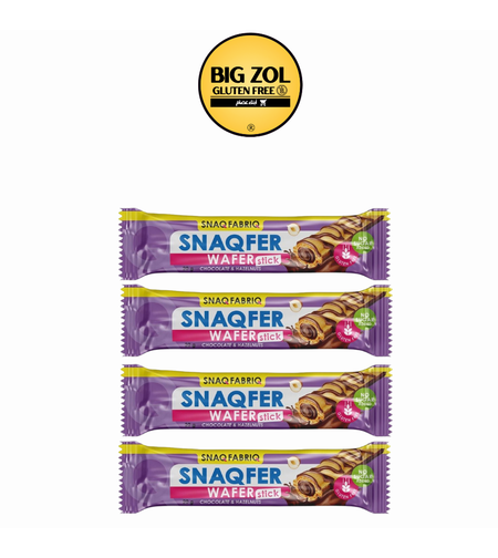 4 ويفر ستيك بنكهة الشوكولاتة والبندق  وبدون سكر