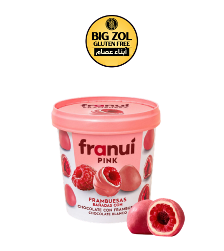 franui توت مغطى بشوكولاتة وردية وبيضاء