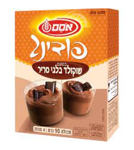 פודינג בטעם שוקולד בלגי מריר אסם